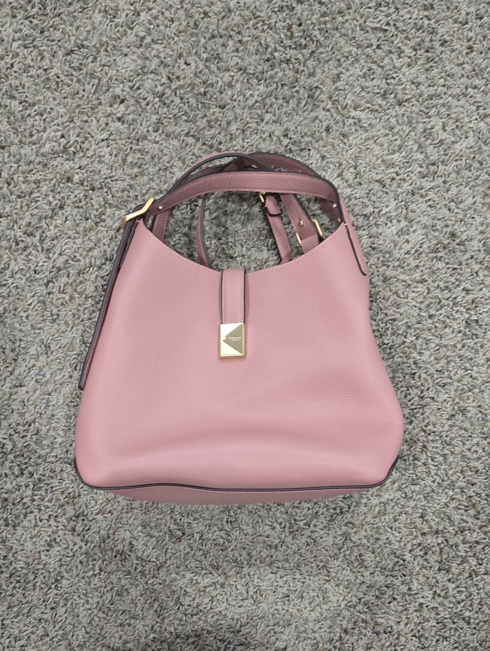 Kate Spade Dusty Rose Leather Bag with Gold Accent